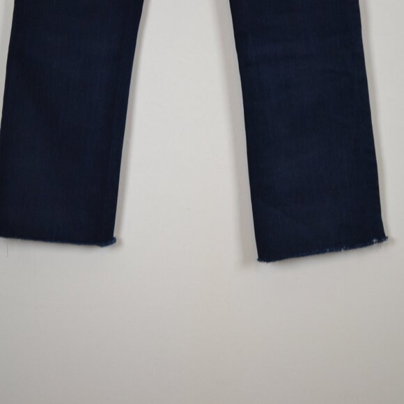 Frame Le Mini Boot Raw Hem Womens 25 Stretch 5 Pocket Straight Leg Blue Jeans - Picture 6 of 9